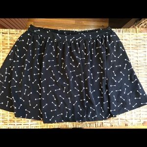 Black&white arrow Lauren Conrad Skater Skirt Sz.L